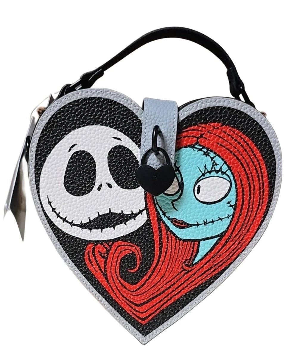 2023 Disney Parks Nightmare Before Christmas Jack And Sally Heart Bag Crossbody
